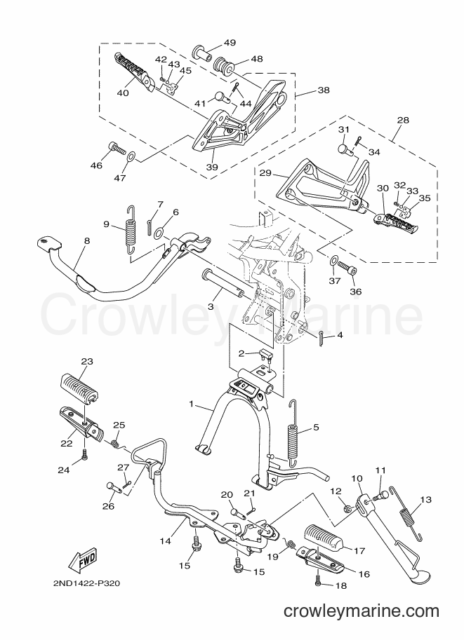 2017 Scooter T150 - T150 (2NDA) [010] - STAND & FOOTREST