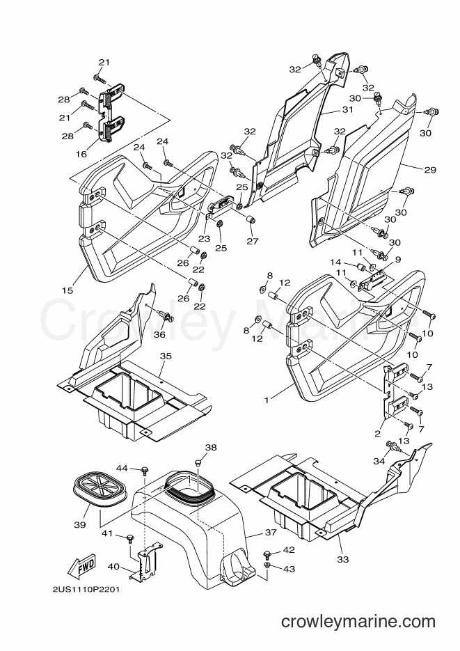 Yamaha Motors YXC700 (2PG2) [010] - SIDE COVER