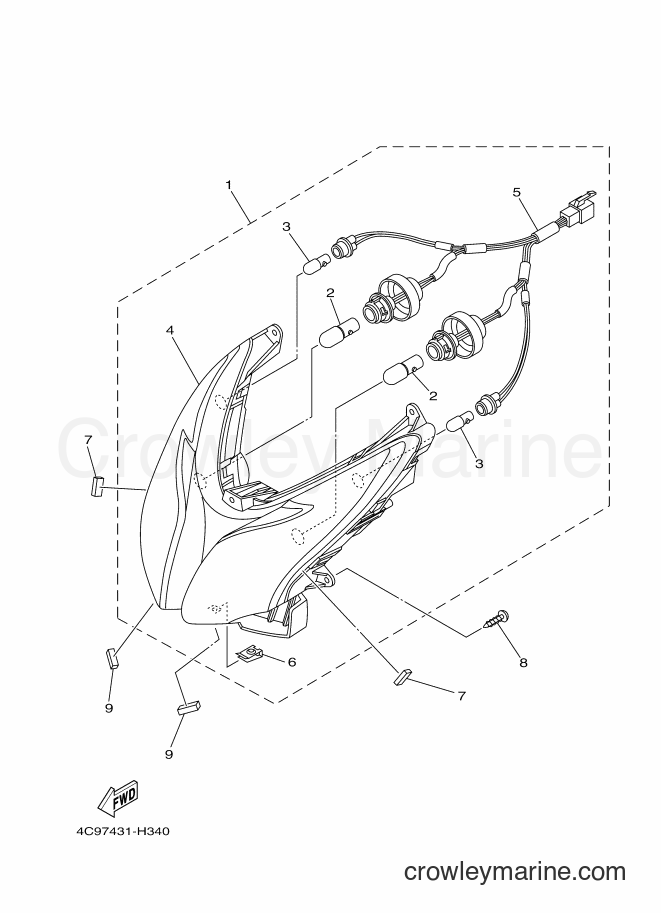 Yamaha Motors AL115S (19S3) [010] - HEADLIGHT