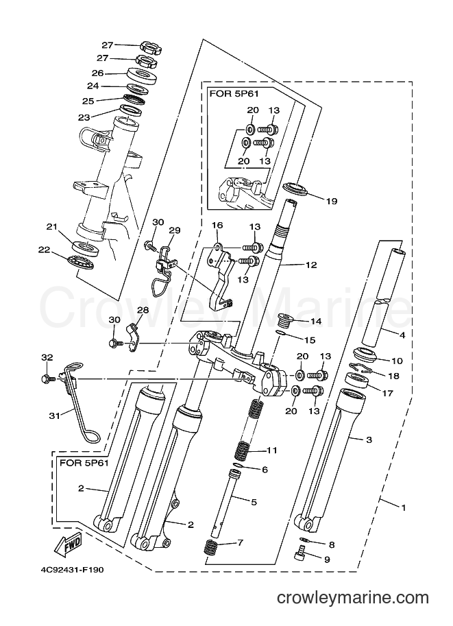 Yamaha Motors BI-115D-CW (4C93) [010] - STEERING