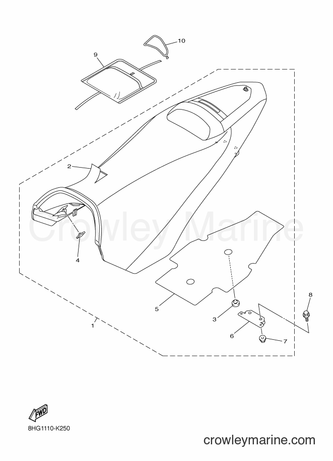 Yamaha Motors RX10GT2 (8JCA) [010] - SEAT