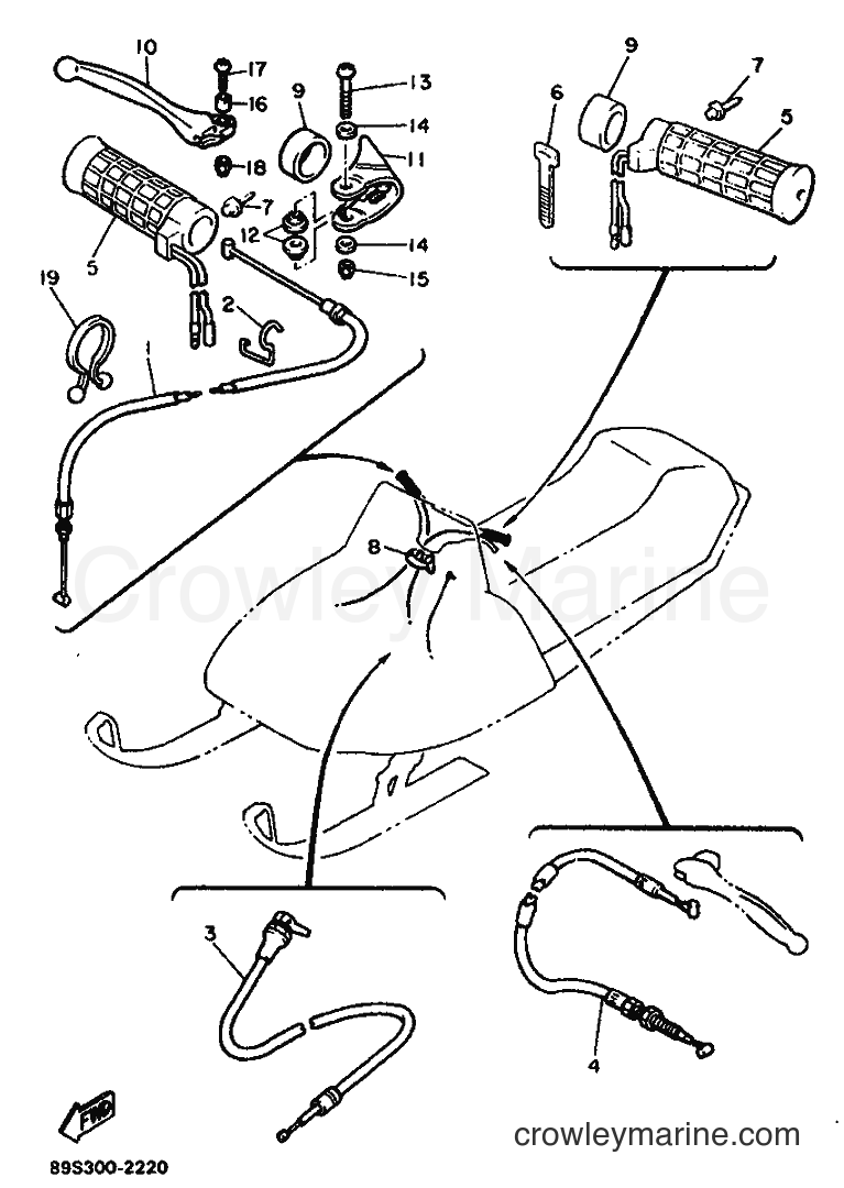 Yamaha Motors CS340E (89S1) [010] - CONTROL CABLE
