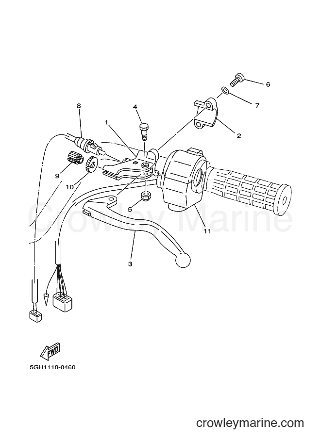 Yamaha Motors YFM400A (5HA3) [010] - HANDLE SWITCH & LEVER