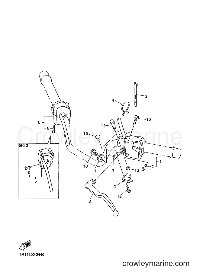 2002 Street Bike FZS600 - FZS600 (5RT1) [101] - HANDLE SWITCH & LEVER