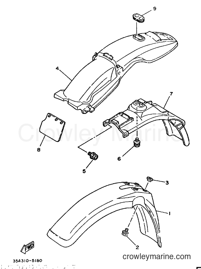 1987 Dirt Bike DT125 - DT125 (35A) [999] - FENDER