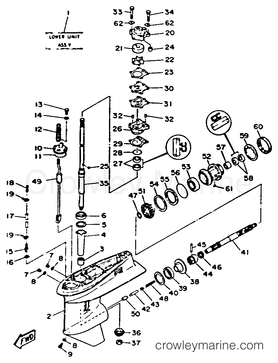 Yamaha Motors 40ESRR - LOWER DRIVE 1