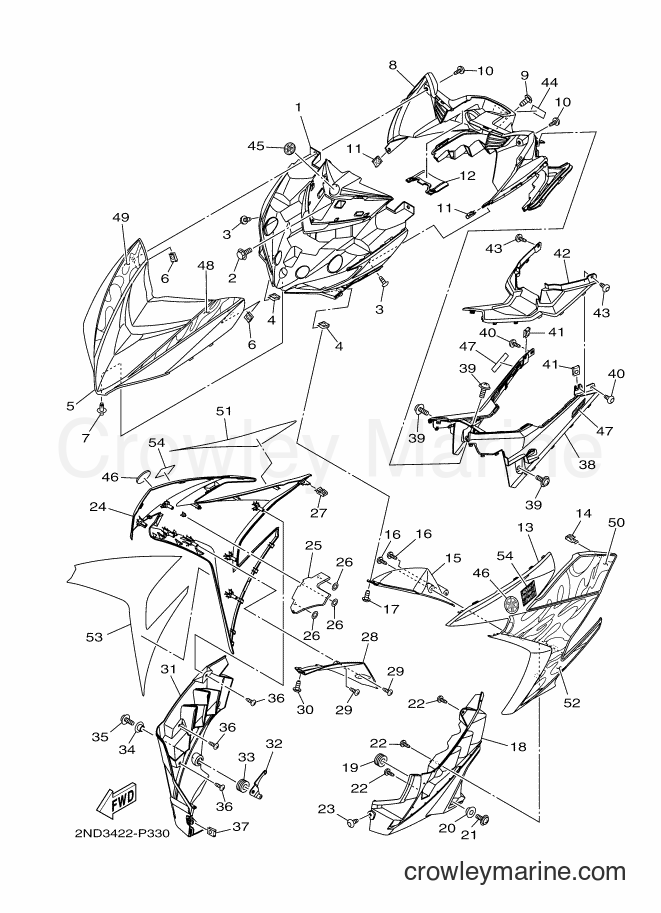 Yamaha Motors T150 (2ND9) [010] - LEG SHIELD