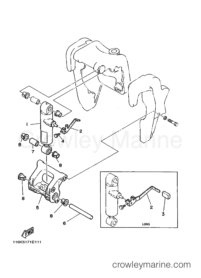 Yamaha Motors E60HM (6K5) [010] - BRACKET 2