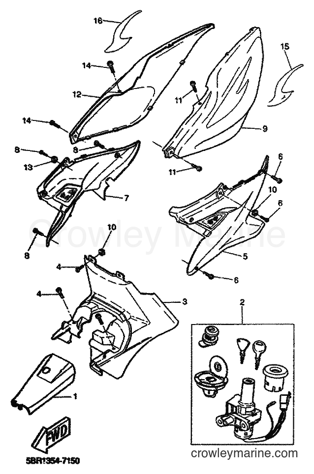 1998 Scooter YQ50L - YQ50L (5CL3) [010] - SIDE COVER