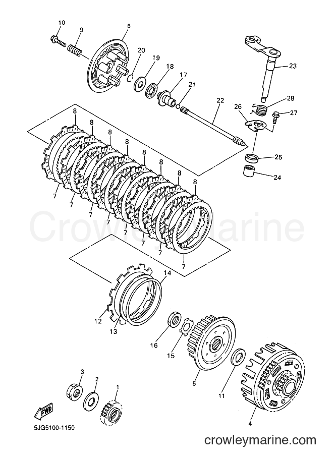 2002 Dirt Bike YZ426F - YZ426F (5SF2) [080] - CLUTCH