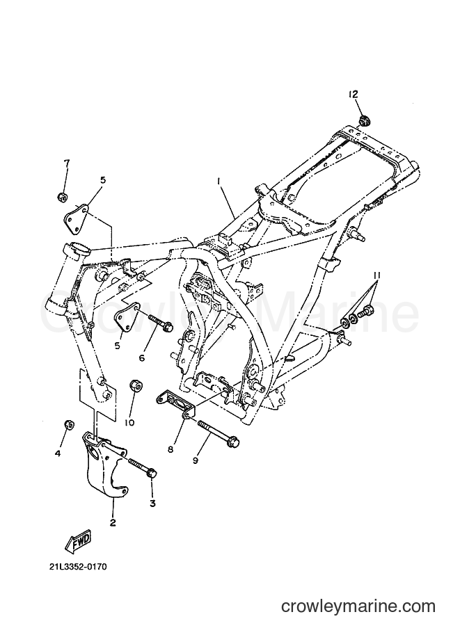 2000 Street Bike SR250 - SR250 (21L3) [010] - FRAME
