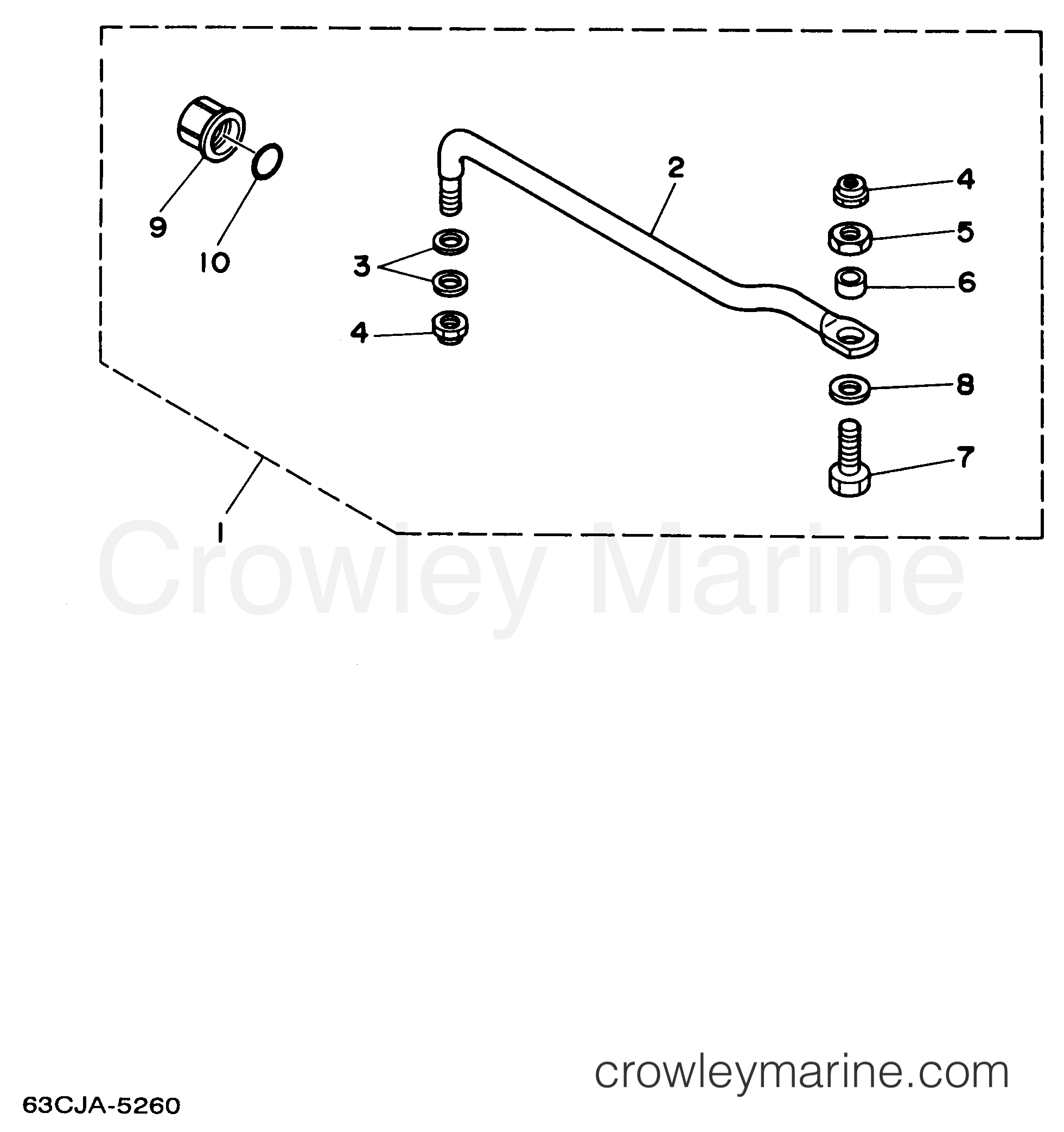 Yamaha Motors 40MLHU - STEERING GUIDE ATTACHMENT