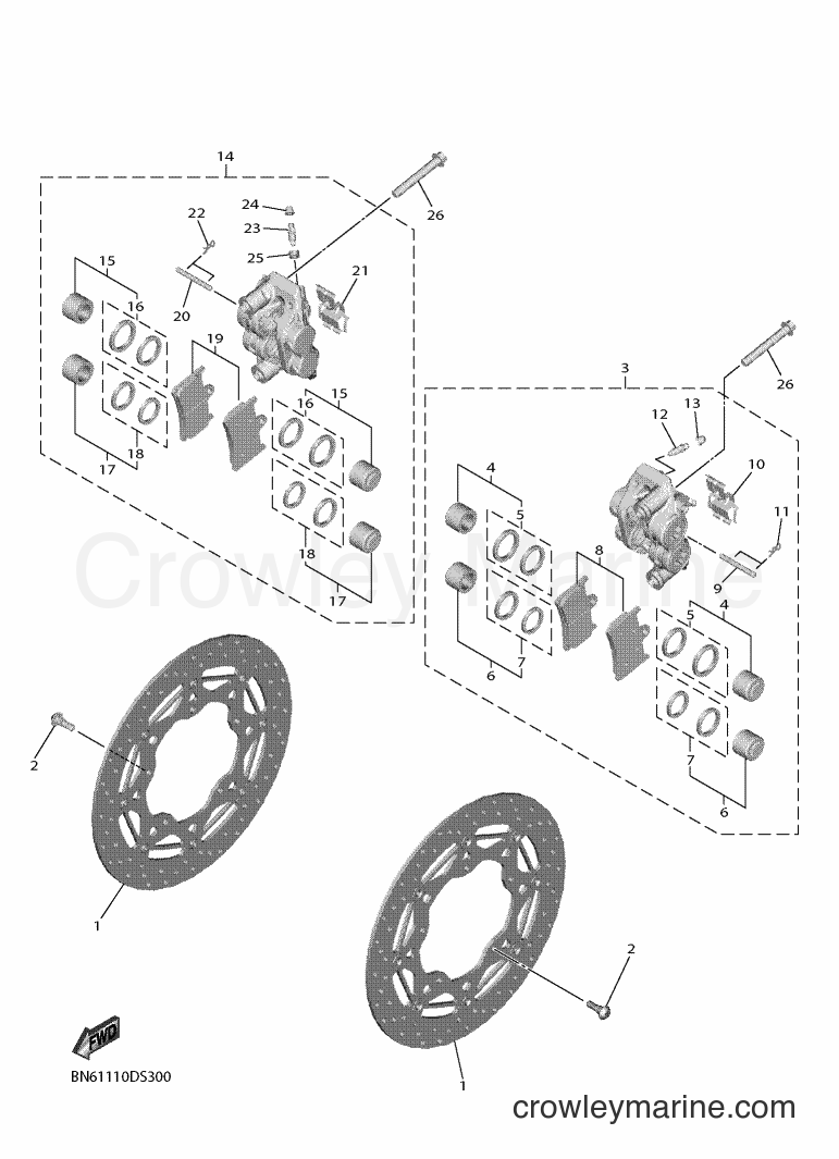 2017 Sport Bike YZF600 - YZF600 (BN64) [060] - FRONT BRAKE CALIPER