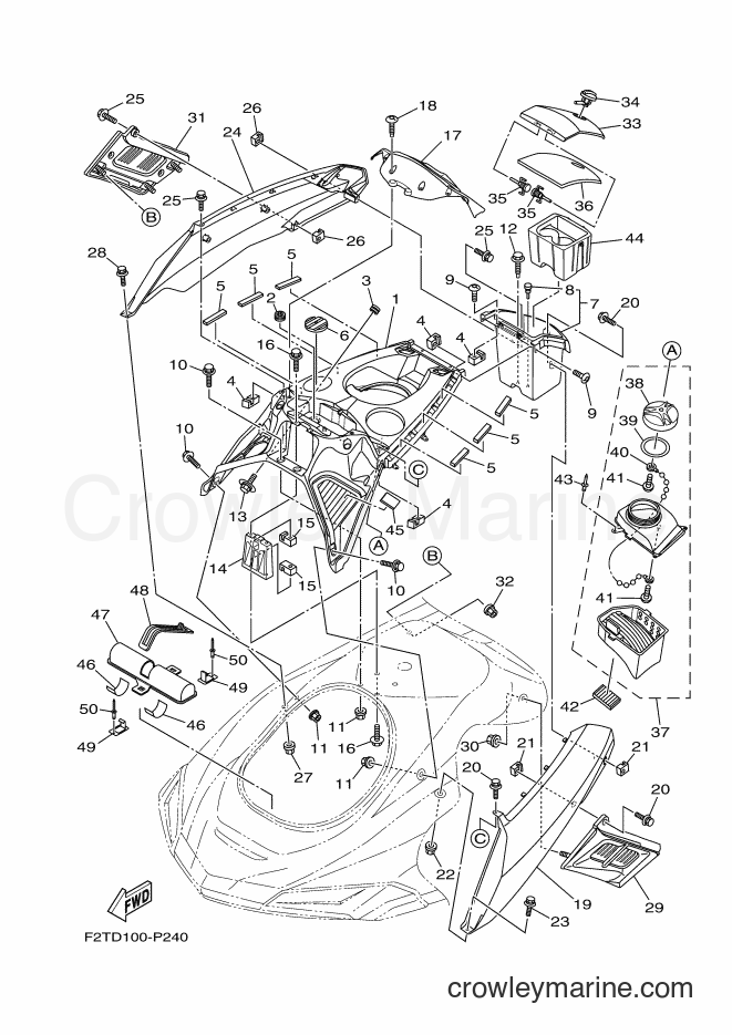 Yamaha Motors FB1800 (F2TK) [020] - ENGINE HATCH 1