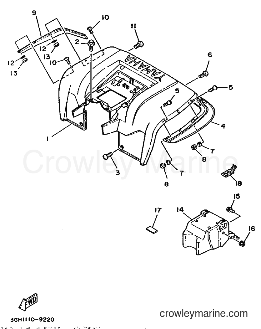 1990 ATV YFM250 - YFM250 (3GH4) [010] - REAR FENDER