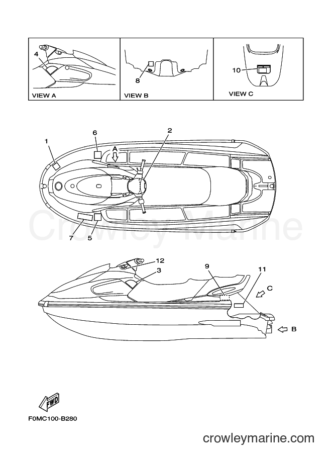 Yamaha Motors XL700-B (F0MC) [010] - IMPORTANT LABELS 2