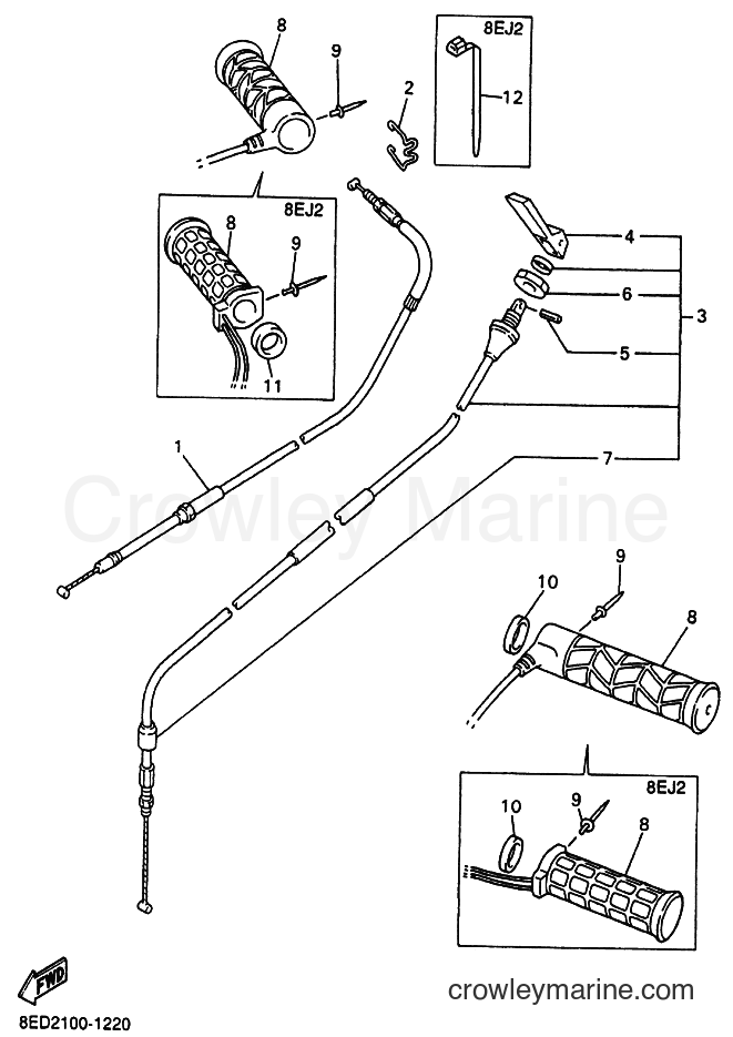Yamaha Motors VX600LT (8EJ2) [020] - CONTROL CABLE
