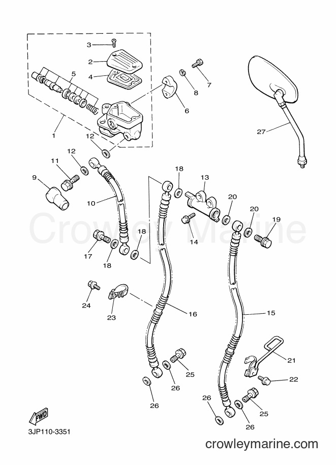 Yamaha Motors VMX12 (3JPU) [010] - FRONT MASTER CYLINDER