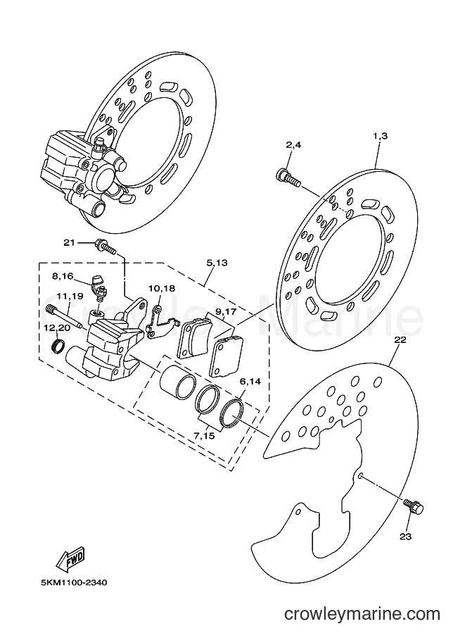 2002 ATV YFM660FWA - YFM660FWA (5KM2) [010] - FRONT BRAKE CALIPER