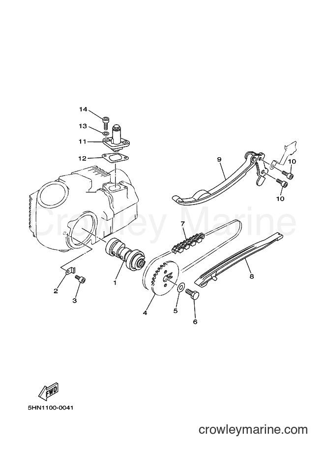 Yamaha Motors TT-R90E (3P23) [010] - CAMSHAFT & CHAIN