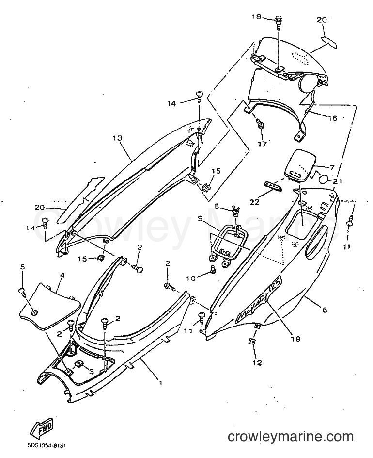1998 Scooter YP125E - YP125E (5DS8) [010] - SIDE COVER