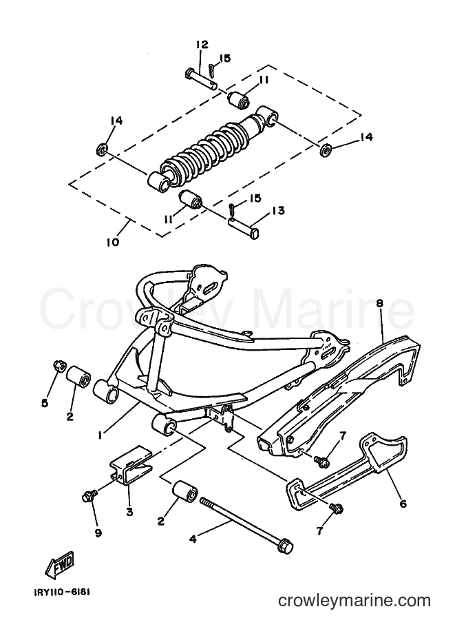 Yamaha Motors BW80 (3PS1) [010] - REAR ARM & SUSPENSION