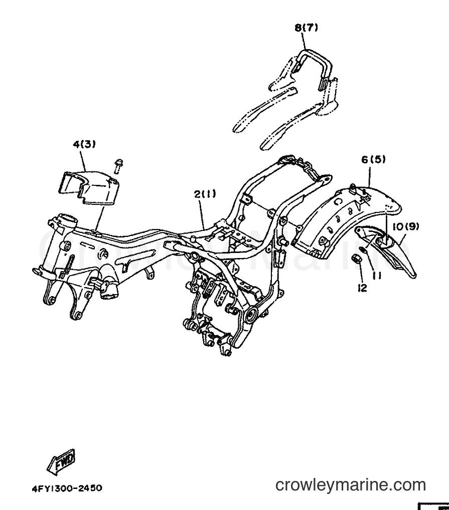 1992 Cruiser XV750 - XV750 (4FY1) [999] - ALTERNATE FOR CHASSIS