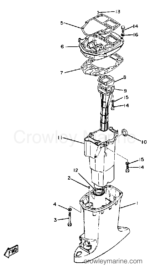 Yamaha Motors 50ETLN - UPPER CASING