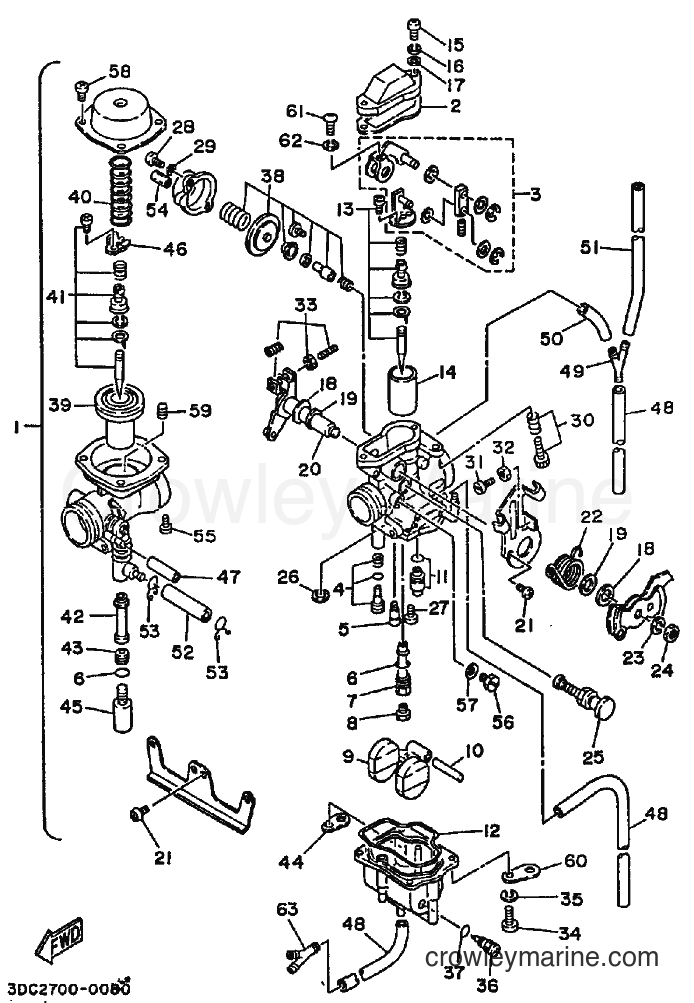 1990 Dirt Bike TT250 - TT250 (3DC2) [010] - CARBURETOR