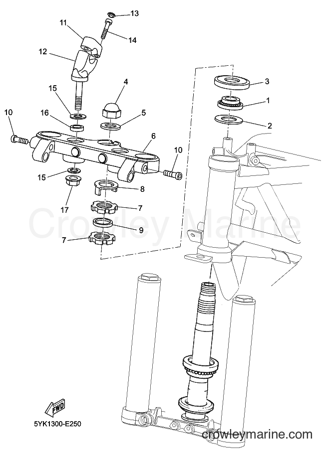 2007 Street Bike MT03 - MT03 (5YK2) [030] - STEERING