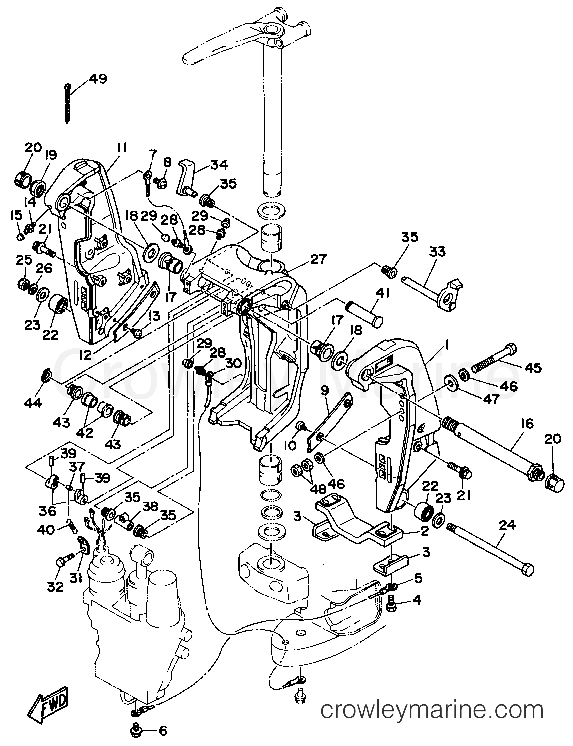 Yamaha Motors L250TXRS - BRACKET 1