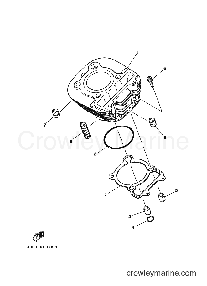 1999 Dirt Bike TTR225 - TTR225 (5FG3) [010] - CYLINDER