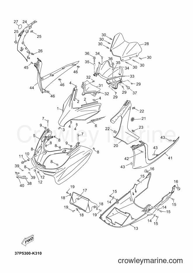 Yamaha Motors YP125R (39D7) [040] - WINDSHIELD