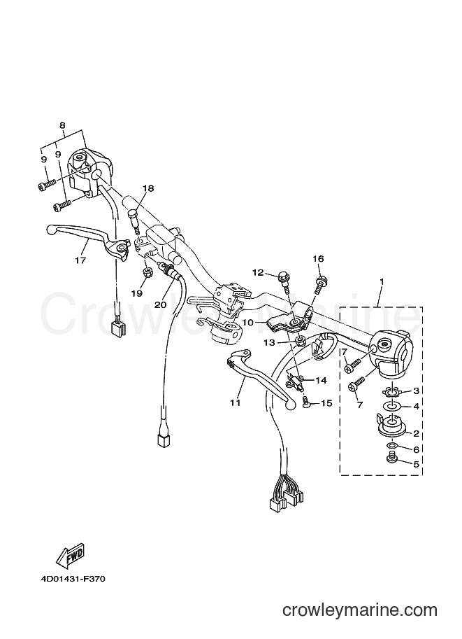 2007 Scooter CT-115D - CT-115D (4D01) [010] - SWITCH & LEVER FOR DISK BRAKE