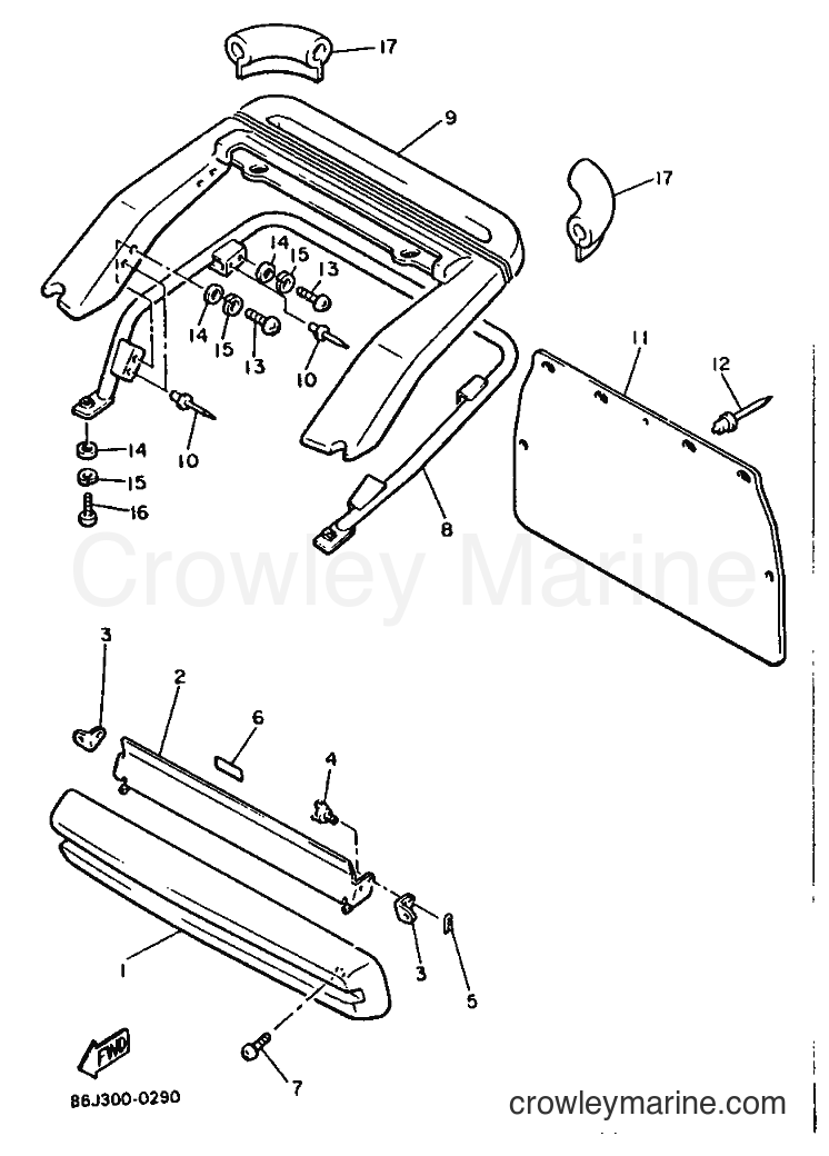 1990 Snowmobile PZ480 - PZ480 (86J2) [010] - BUMPER