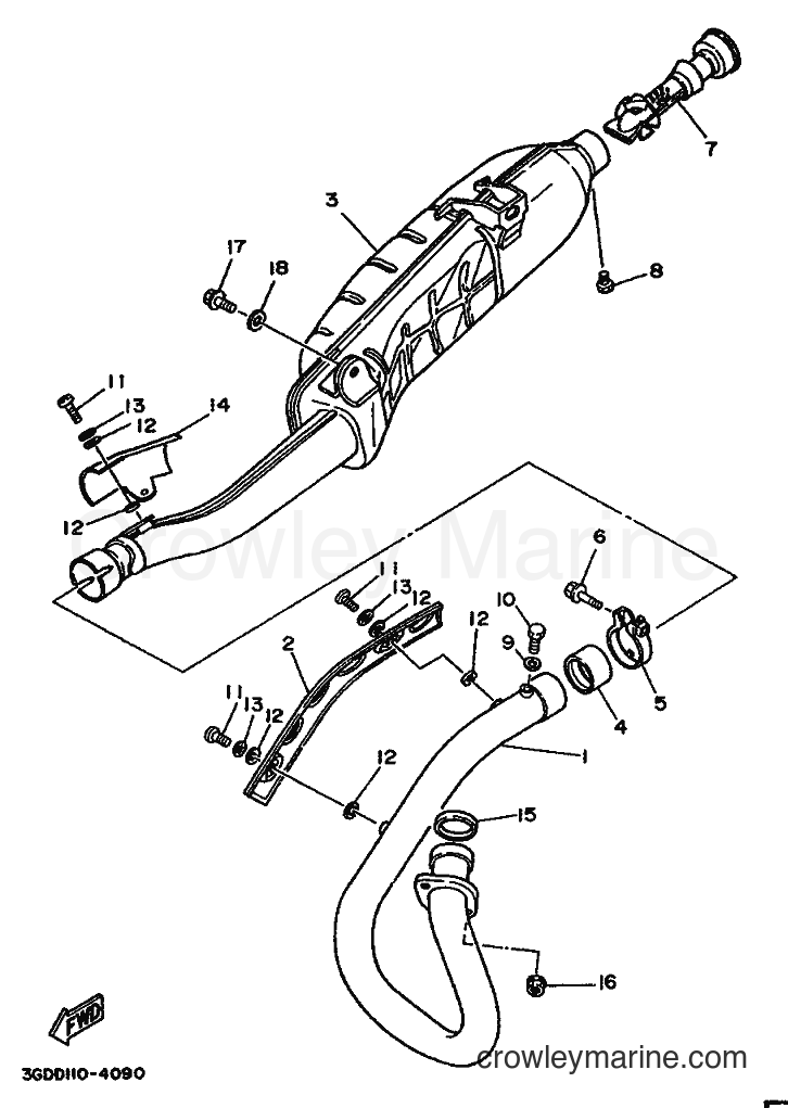 1994 ATV YFM350X - YFM350X (3GDE) [010] - EXHAUST