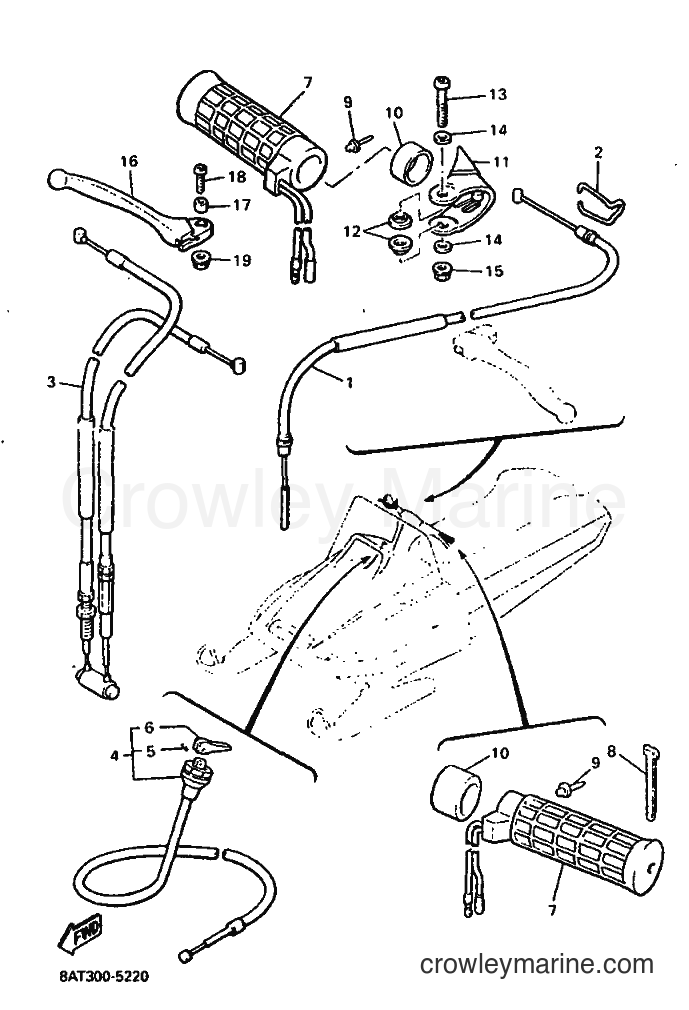 Yamaha Motors VK540E (8AT3) [010] - CONTROL CABLE