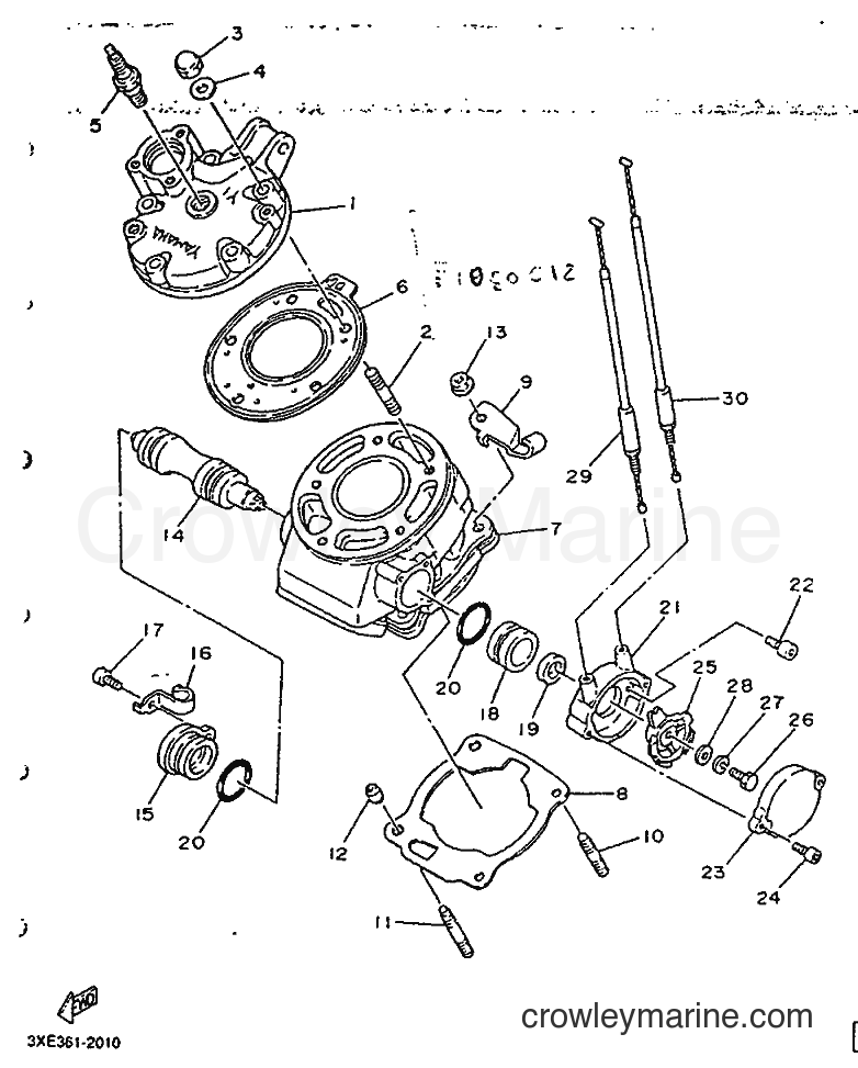1992 Dirt Bike TDR125 - TDR125 (3XE2) [999] - CYLINDER