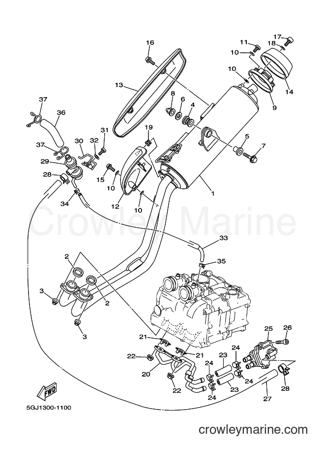 2002 Scooter XP500 - XP500 (5GJ5) [060] - EXHAUST