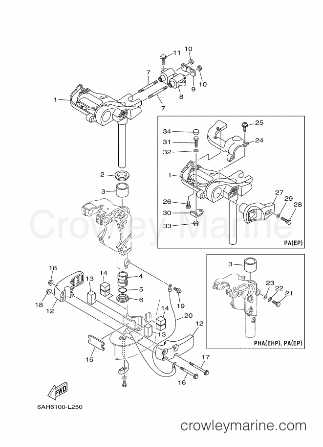Yamaha Motors F20SMHA-Y12 (6AH7) [100] - BRACKET 3