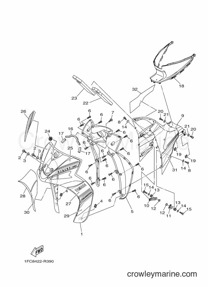 Yamaha Motors T115FLSE (1FC9) [010] - LEG SHIELD 2