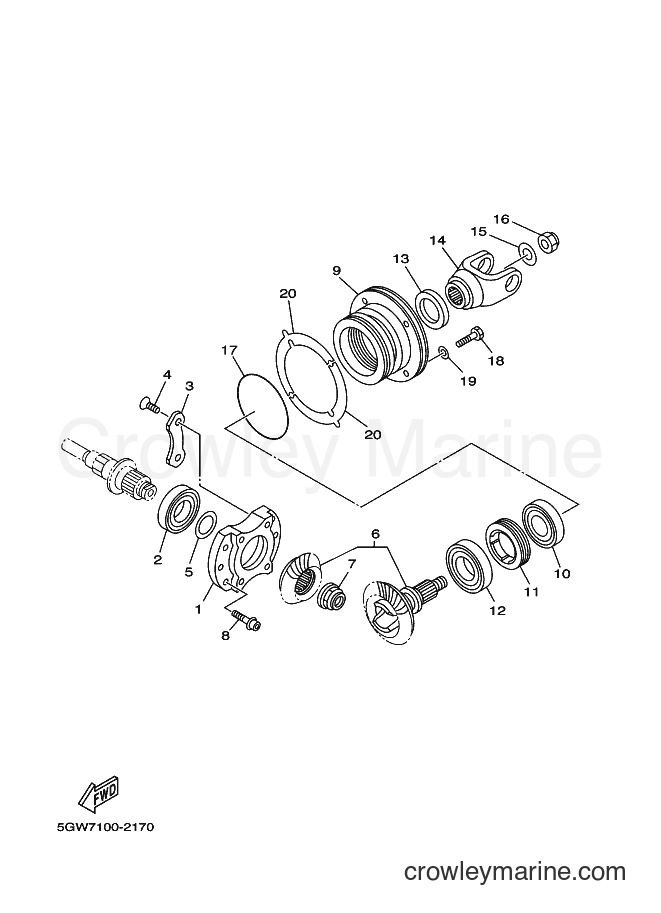2002 ATV YFM400N - YFM400N (5GW8) [010] - MIDDLE DRIVE GEAR