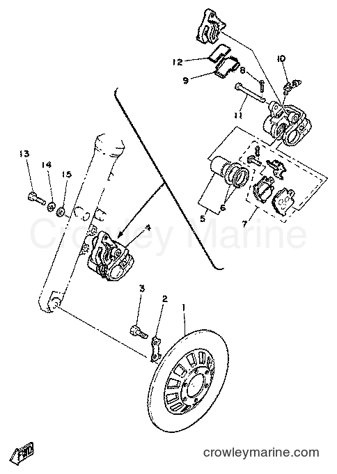 Yamaha Motors RD250LC (4L1) [999] - FRONT BRAKE CALIPER