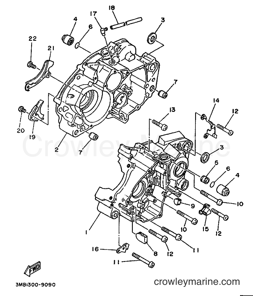 1996 Dirt Bike DT125RE - DT125RE (4DK6) [010] - CRANKCASE