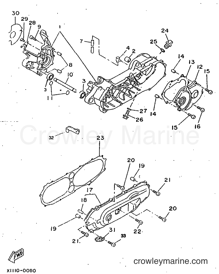 1998 Scooter CW50 - CW50 (4VVH) [010] - CRANKCASE