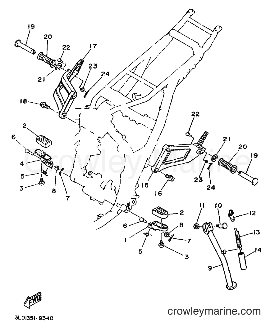 Yamaha Motors XTZ750 (3LD2) [999] - STAND & FOOTREST