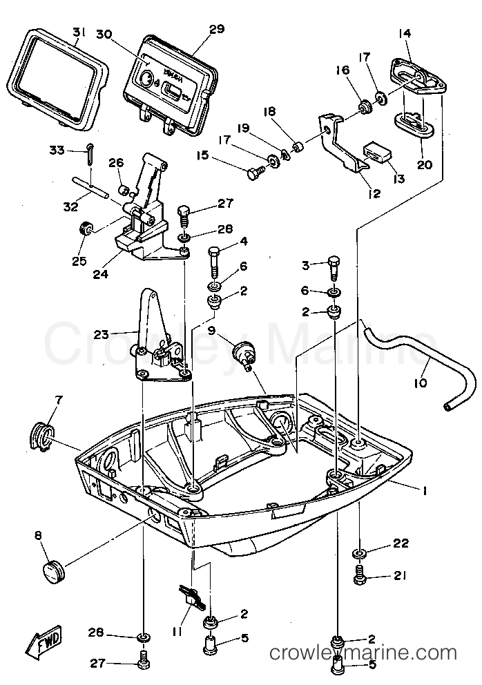 Yamaha Motors F9.9MLHS - BOTTOM COWLING