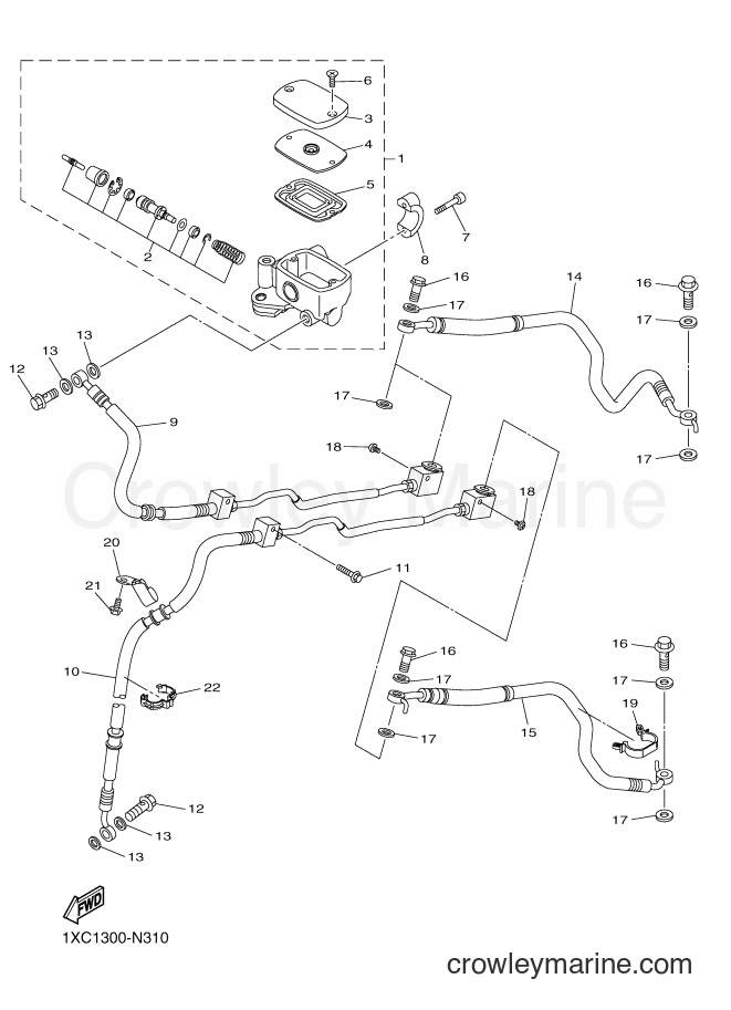 Yamaha Motors XVS950CU (2DXM) [010] - FRONT MASTER CYLINDER