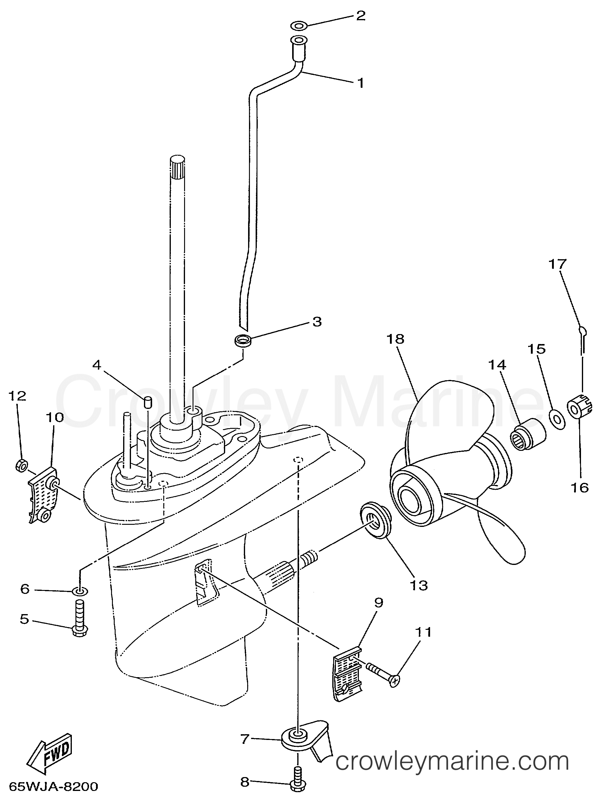 Yamaha Motors F25TLRX - LOWER CASING DRIVE 2