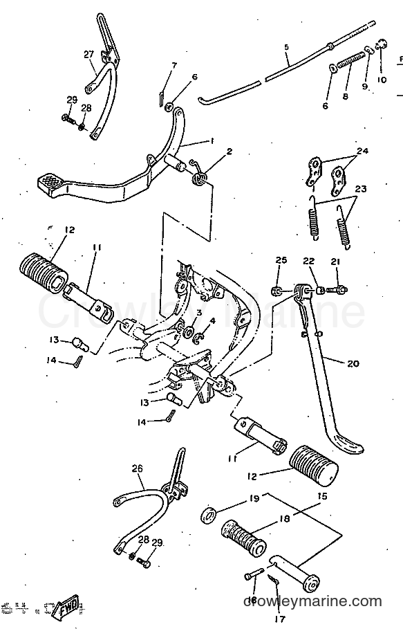 1997 Scooter DT50R - DT50R (5EC1) [999] - STAND & FOOTREST
